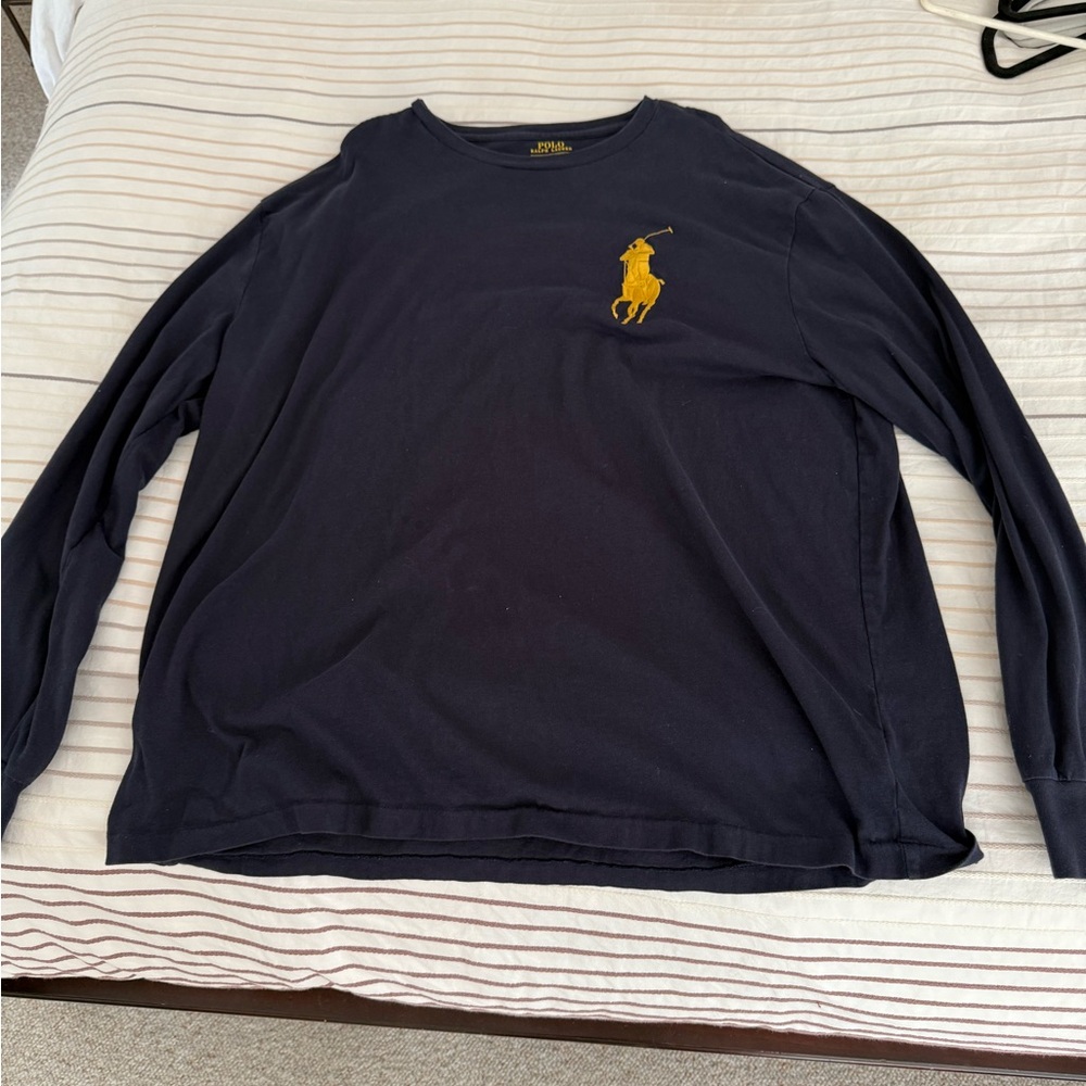 Polo by Ralph Lauren Men's Dark Blue Long Sleeve Tee